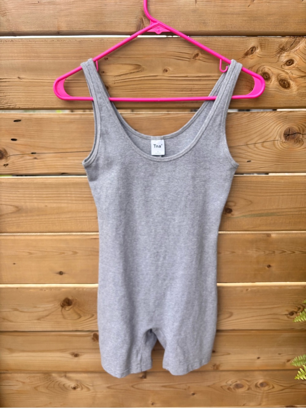 TNA Gray Sleeveless Romper
